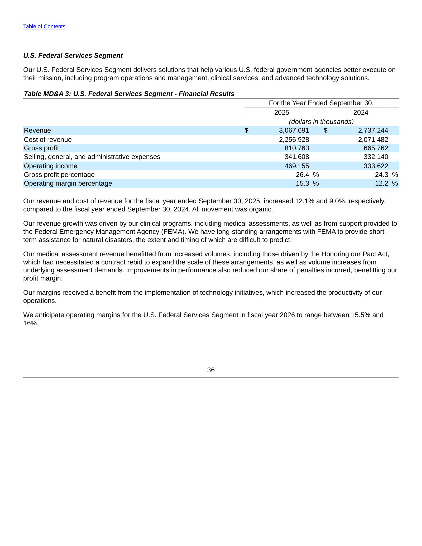 Segment financials: revenue $3.07bn (+12.1% organic) and operating margin up to 15.3% from 12.2%.